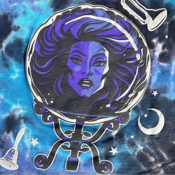 Disney Haunted Mansion Spirit Jersey Tie Dye Blue Purple Madame Leota XS READ - Picture 12 of 16